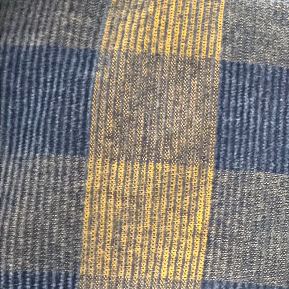 32 Bar Blues Navy and Brown Plaid Corduroy Men's Shirt Size Medium - Picture 3 of 4